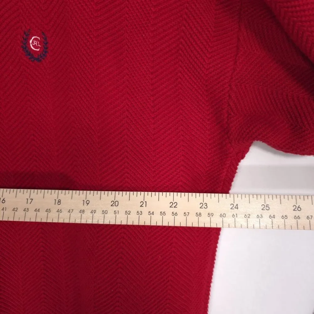 Vintage CHAPS RALPH LAUREN Cotton Chevron Knit Sweater XXL Hand‎ Framed 506210